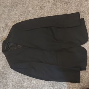 Men's Black Suit Jacket and Tie